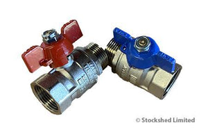 41000188  KaMo Ball valve set 3/4" (red/blue) 1 BLUE 43000135 & 1 RED 43000152 - Stockshed Limited | Heat Interface Unit (HIU) Division